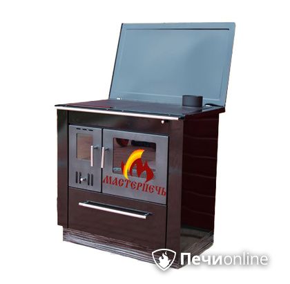 Отопительно-варочная печь МастерПечь ПВ-07 экстра с духовым шкафом, 7.2 кВт (черный) в Ревде